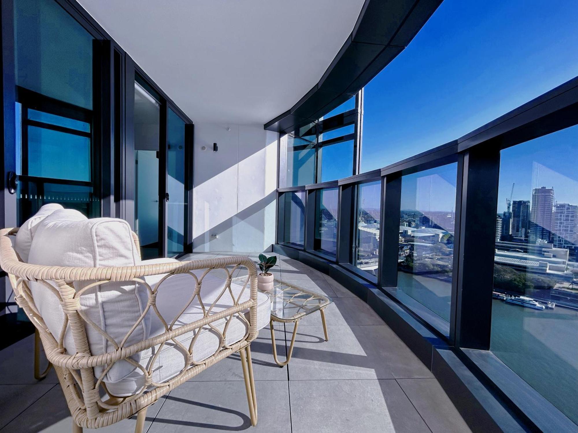 Brisbane Riverfront Oasis 2Bed Panoramic Riverview Luaran gambar