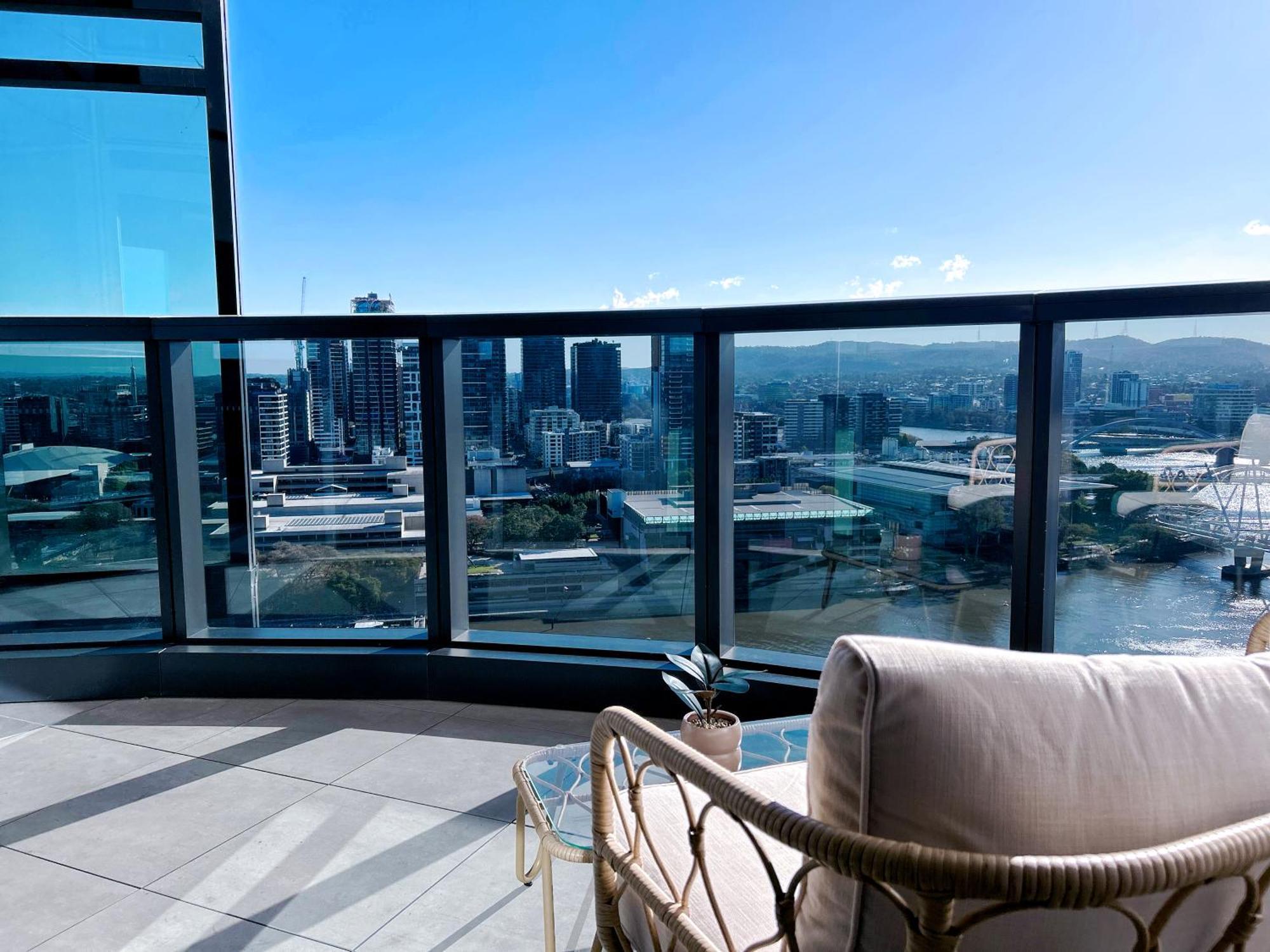 Brisbane Riverfront Oasis 2Bed Panoramic Riverview Luaran gambar